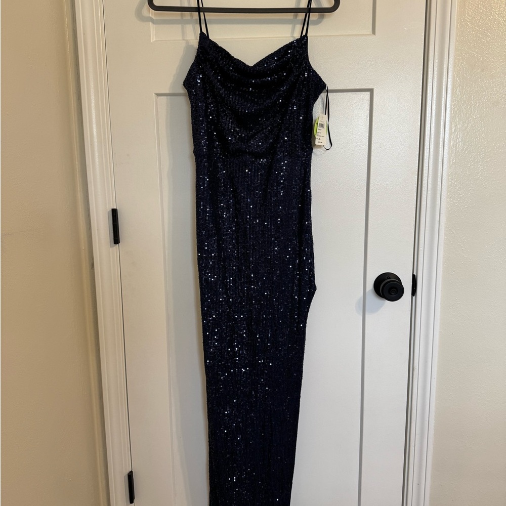 Windsor Navy Sequin Dress